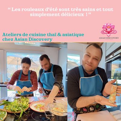 Atelier de cuisine thaï et asiatique Couple Privé/Mini TEAM Privé 2-3 personnes