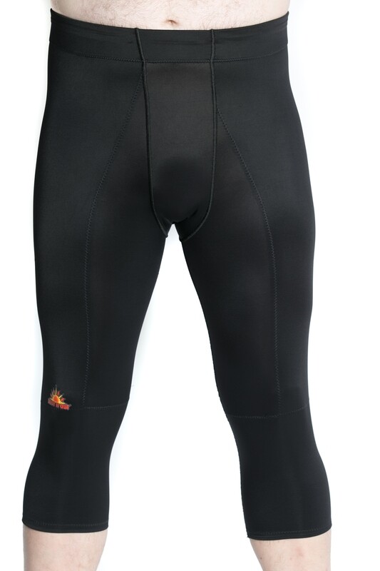 Performance Compression Thigh, Groin & Hip Support Capri Length with Knee Stabilizer for Men and Women