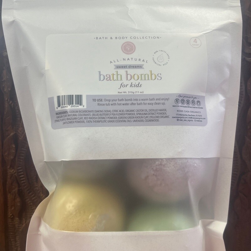 Bath Bombs For Kids - 4 count - Sweet Dreams