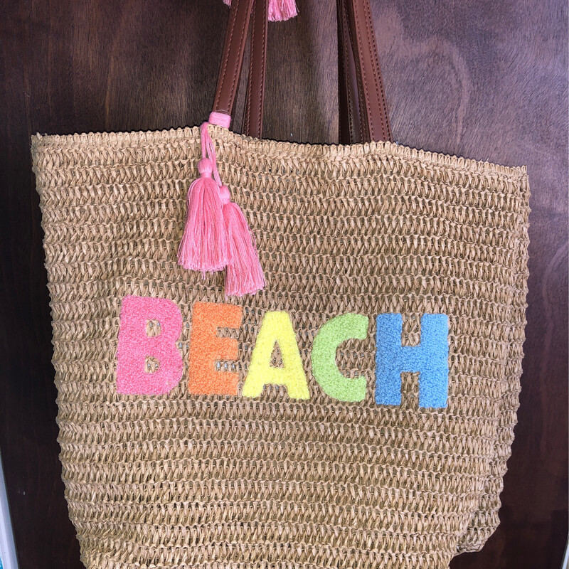 BEACH raffia purse