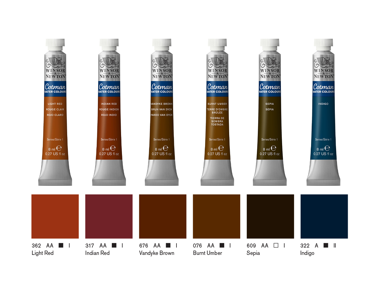 COTMAN WATERCOLOUR VANDYKE BROWN 8ML