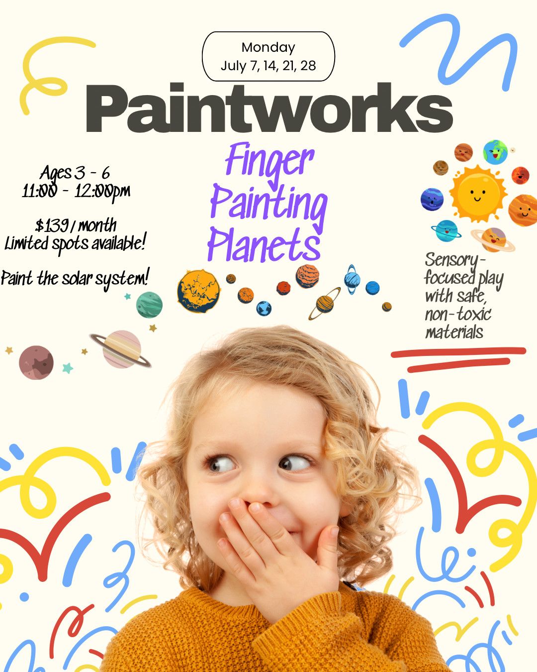 Finger Painting Planets