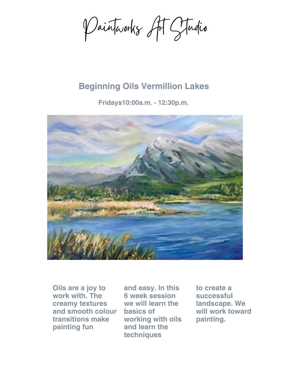 Beginning Oils Vermillion Lakes