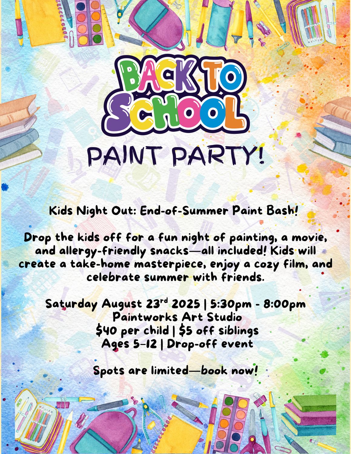 Back to School Paint Party