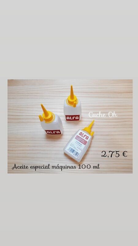 Aceite especial máquinas de coser