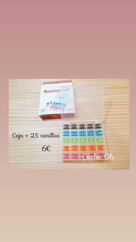 Cajas con 25 canillas