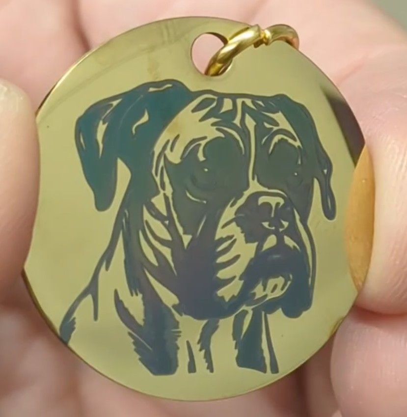Gold Plated Stainless Steel Keychain (Engraved on 2 sides)