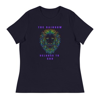 The Rainbow Belongs to God - Women&#39;s Relaxed T-Shirt