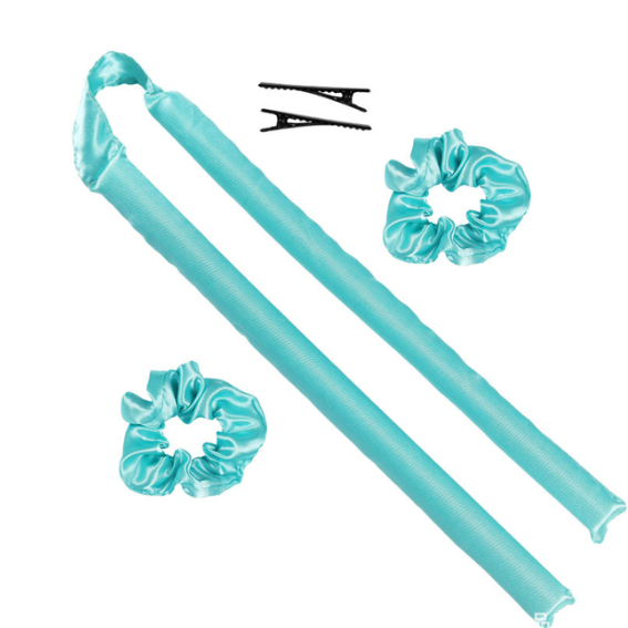 heatless curling headband with 2 hair clips