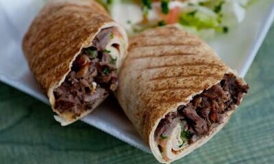 Wrap - Veal & Lamb Shawarma on Pita Bread