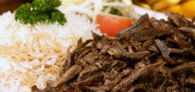 Meal with Rice - Charcoal Veal & Lamb Shawarma