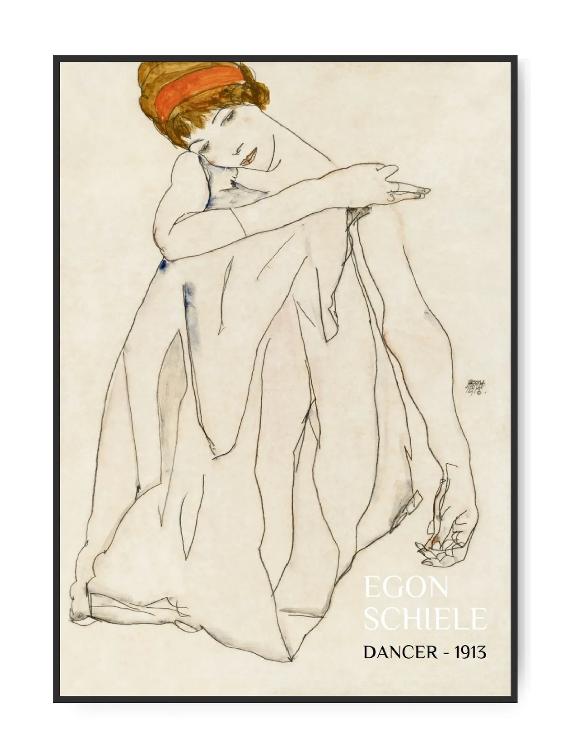 Egon Schiele - Portrait Féminin I - Egon Schiele - 50×70 cm poster/plakat