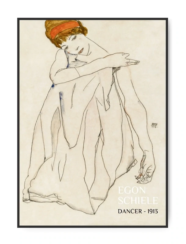 Egon Schiele - Portrait Féminin I - Egon Schiele - 50×70 cm poster/plakat