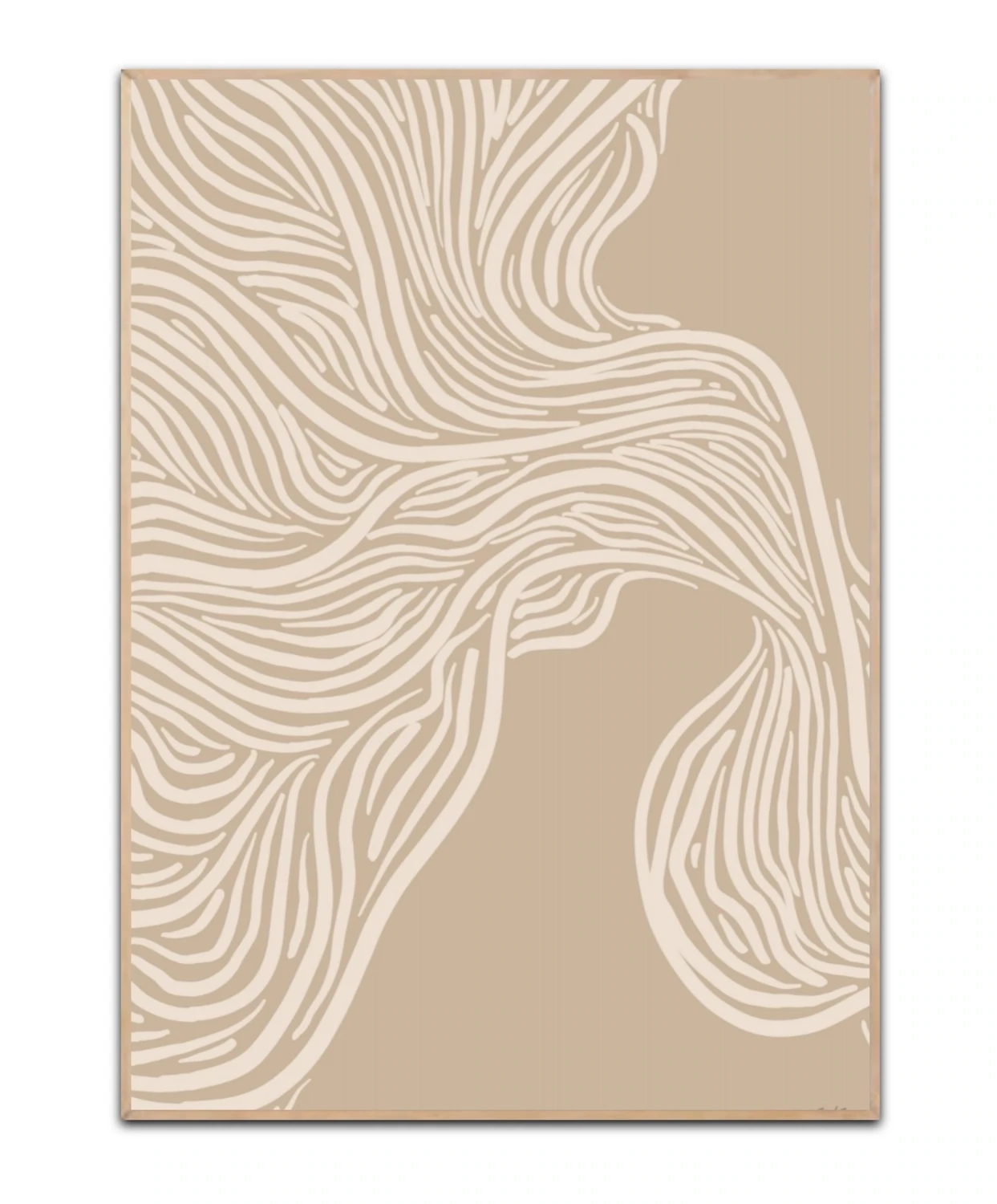 Lagom Beige Lines -  50×70 cm poster