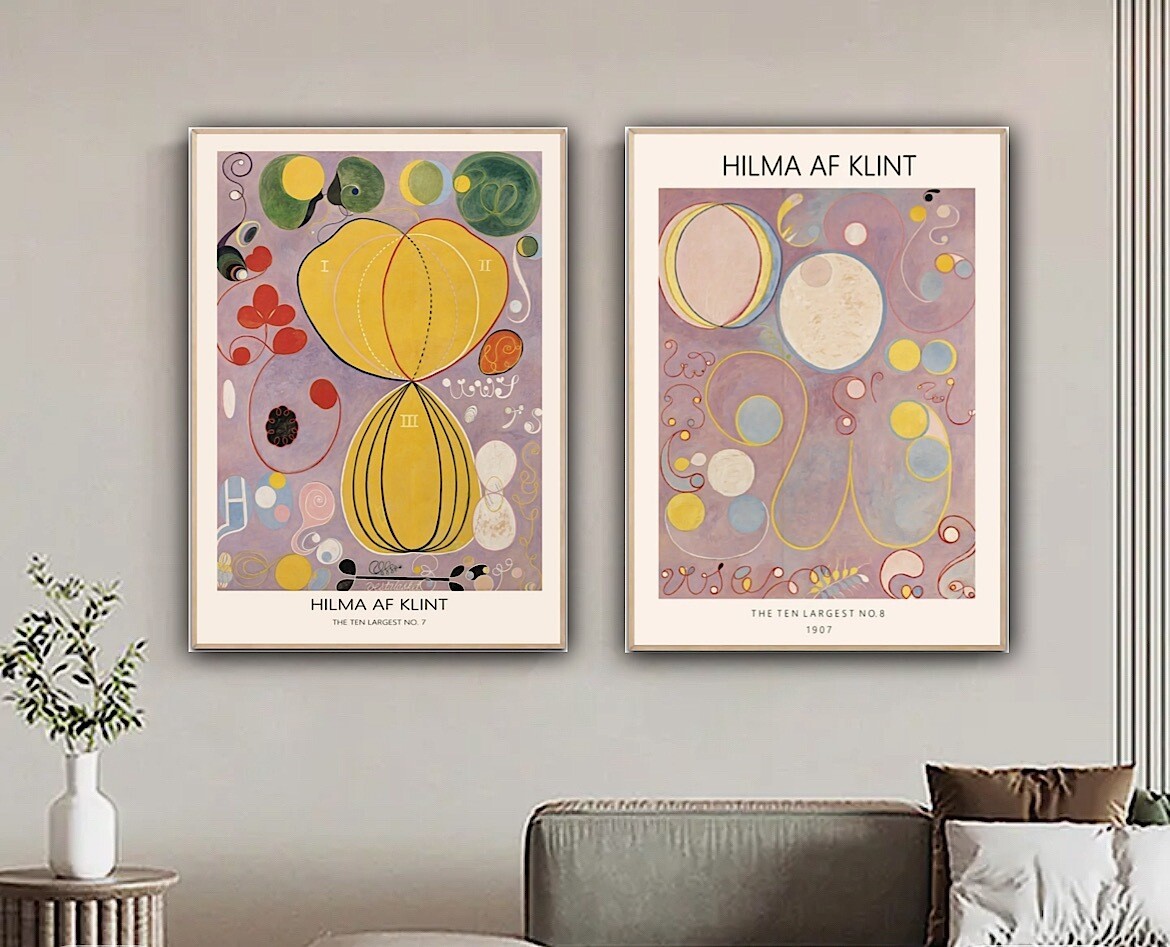 2 stk. Hilma Klint The Ten Largest No 7 Og 8 Poster - 50x70