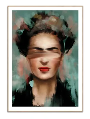Frida Kahlo in Green - 50×70 cm poster