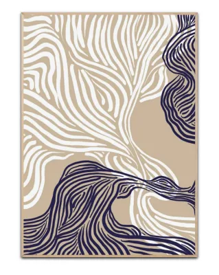 Lagom Beige/Blue Lines 50×70 cm poster