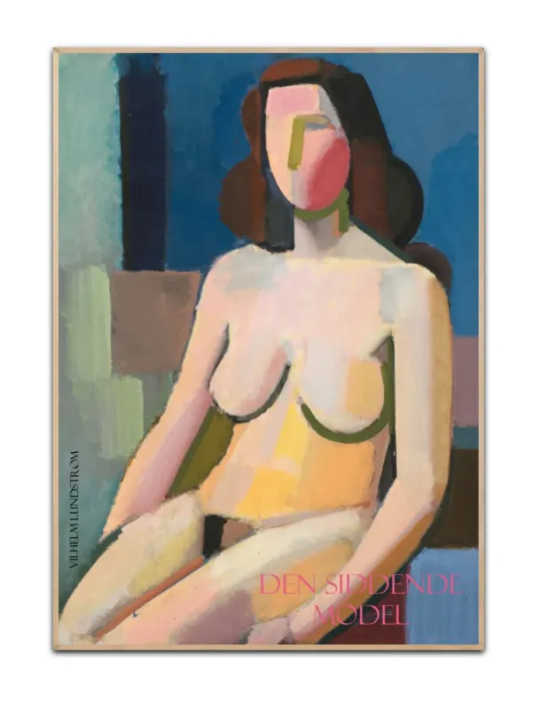 Wilhelm Lundstrøm - Den siddende Model - 50×70 cm plakat