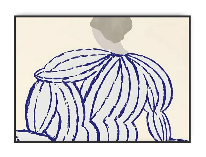 Lagom Lady Blue 50×70 cm poster