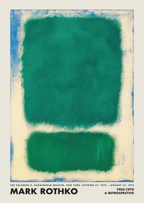 Mark Rothko -  Green Retrospective - 50×70 cm poster