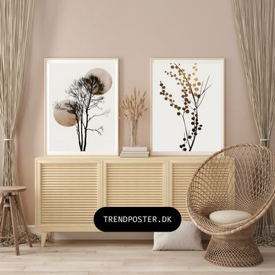 2 stk. William Morris – Posters - inkl. massiv egetræsramme/Glas 50x70