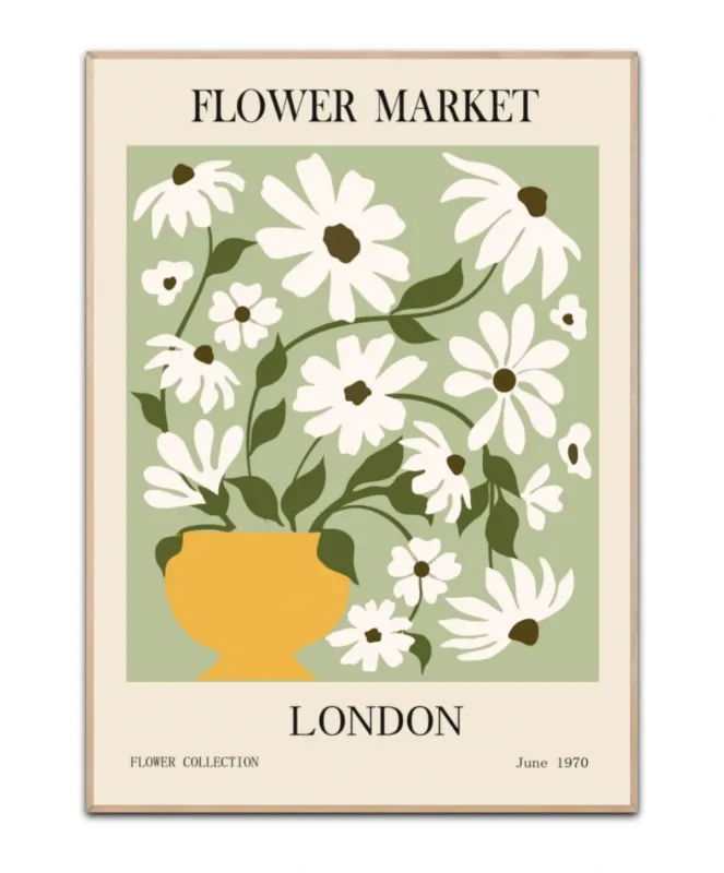 Flower Market London - FLower Collection June 1970 -  50×70 cm poster