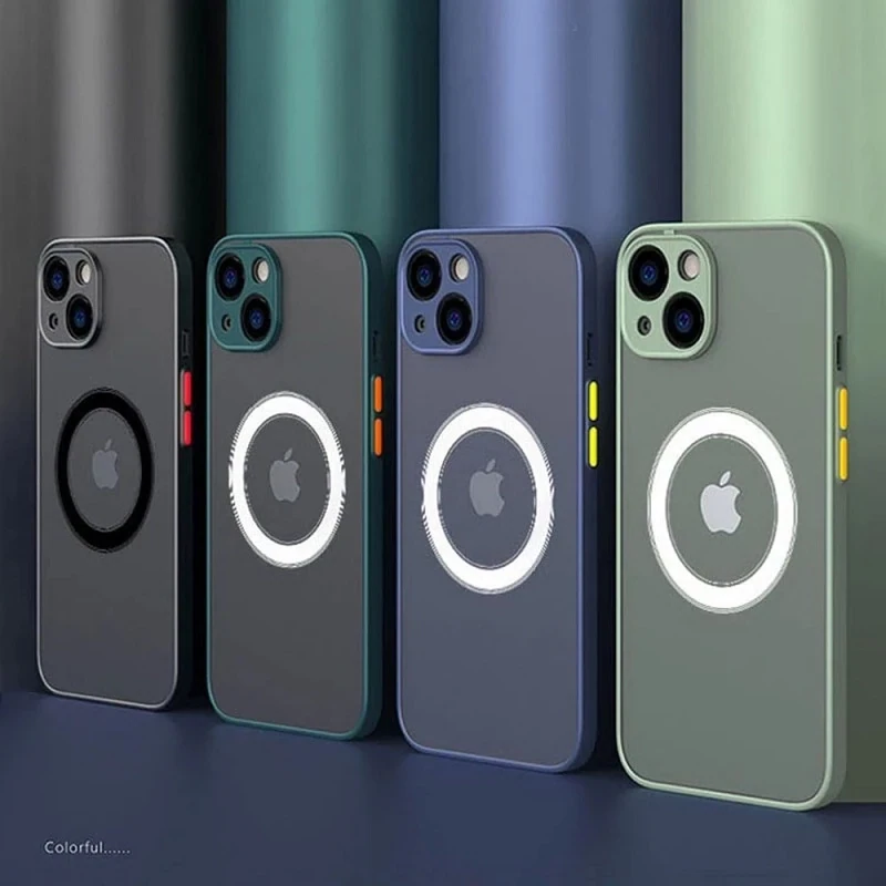 Magnetic Magsafe Wireless Charge Phone Case For iPhone XS - 14 Shockproof Armor Matte Cover ( Best Price )