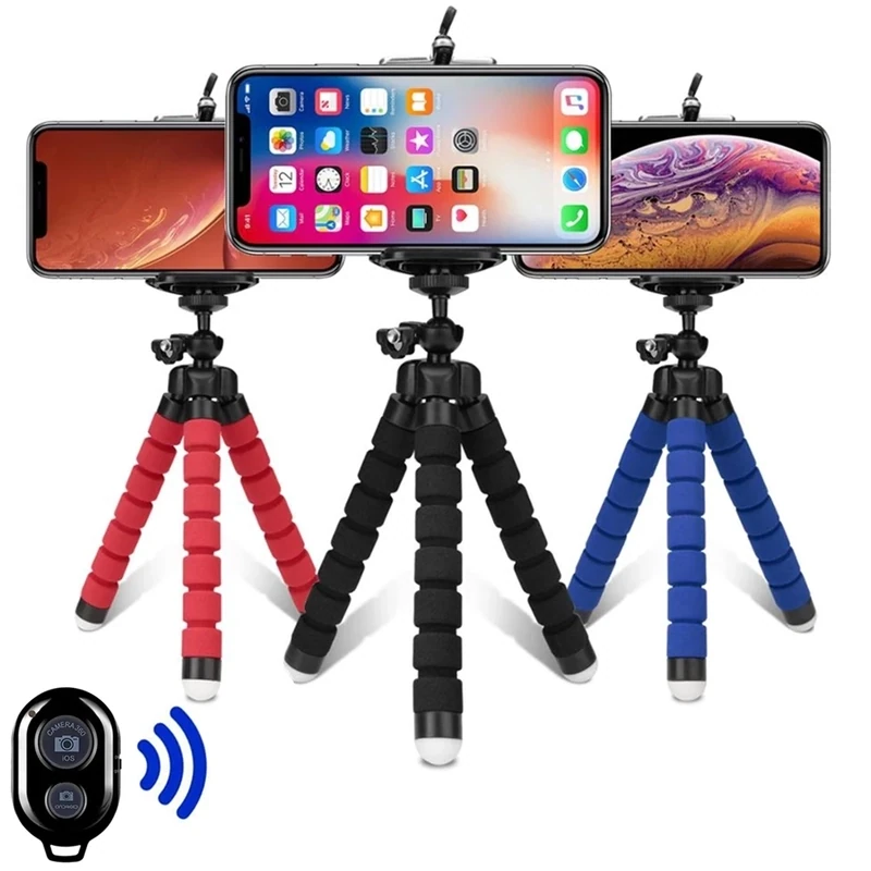 Octopus Tripod For Mobile-Phones Camera Holder, Clip Smartphone