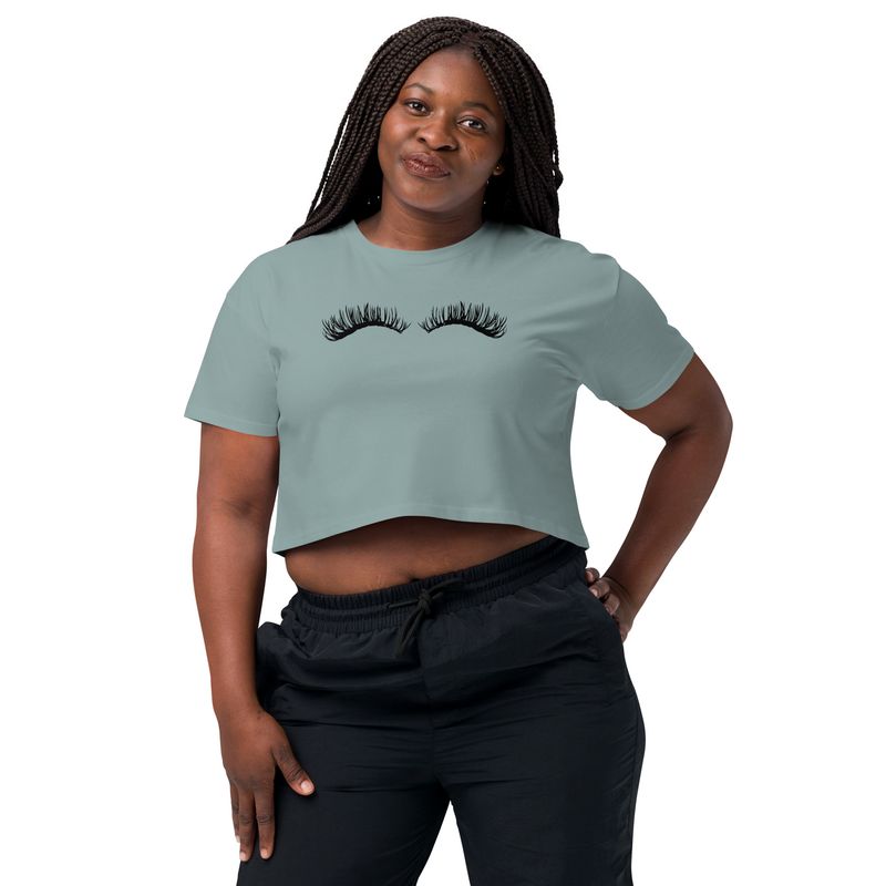 Lash Crop Top – Minimal Beauty Graphic