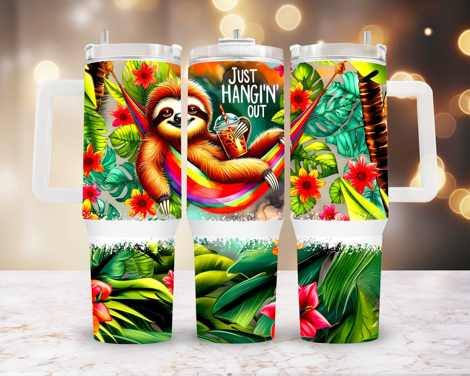 Just Hanging Out Sloth 40oz Tumbler