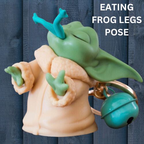 Baby Yoda Eating Frog Legs Pose
