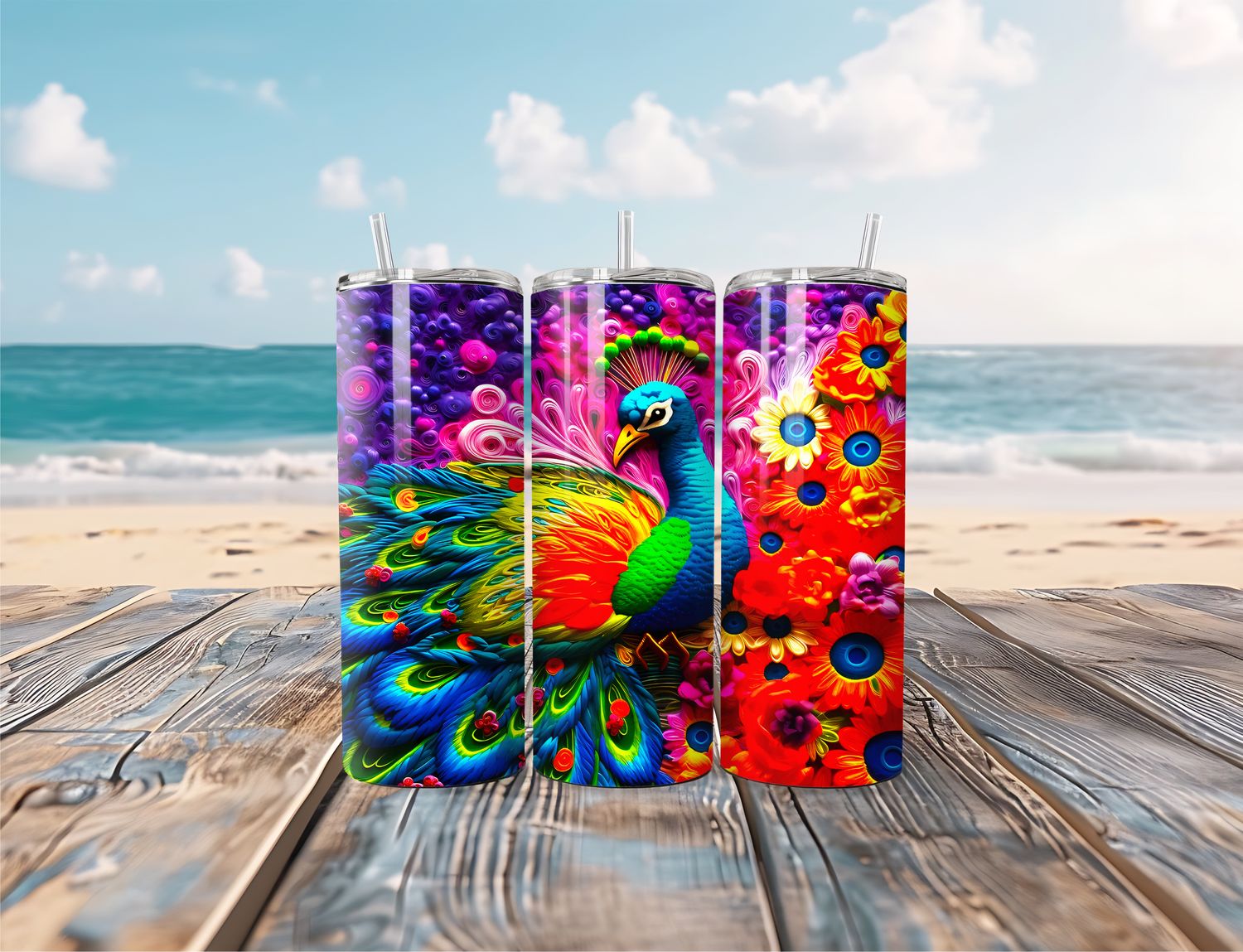 Peacock  20oz Tumbler