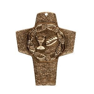 Bread and Wine Bronze Cross