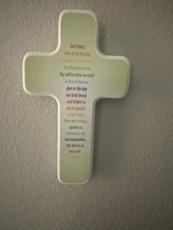 White Wooden Cross made in Germany