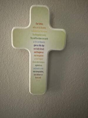 White Wooden Cross made in Germany