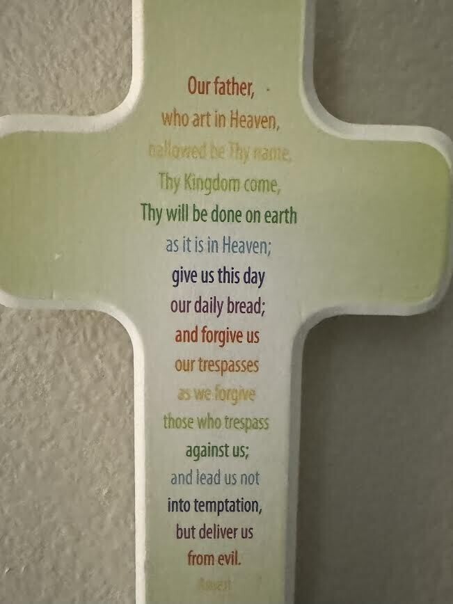 The Lord’s Prayer Wooden Cross – Made in Germany  Limited Quanities