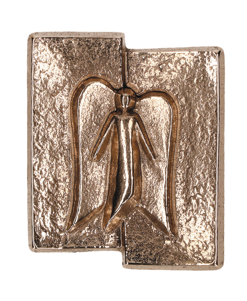 CROSS PLAQUE GUARDIAN ANGEL MADE OF BRONZE