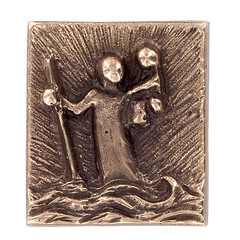 BRONZE PLAQUE CHRISTOPHER