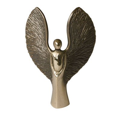 Bronze Angel polished with patinated wings