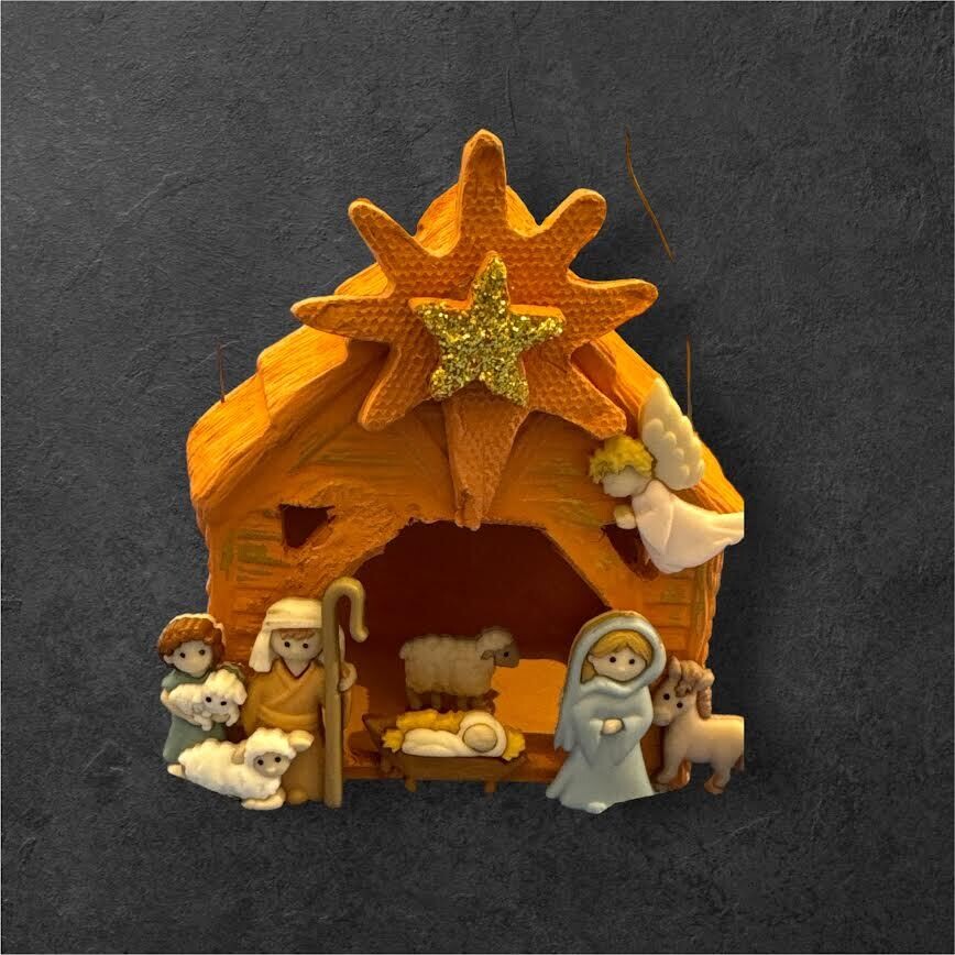 Handmade Clay Nativity Made in USA