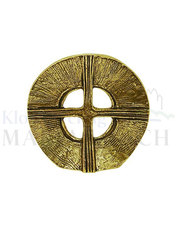 Standing plaque cross, openwork, Ø 9 cm, with expertise