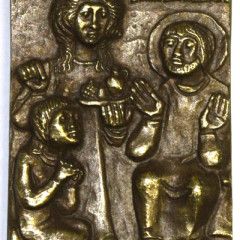 Saint Martha and Mary with Jesus Plaque