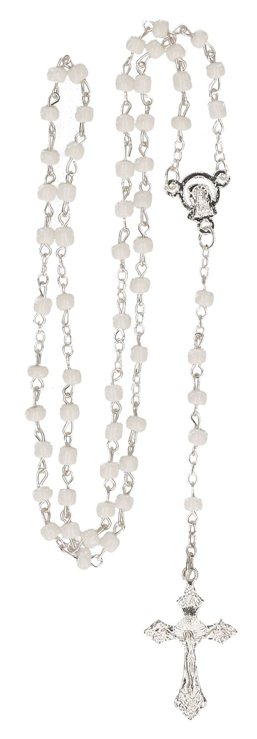White Rosary made in Germany
