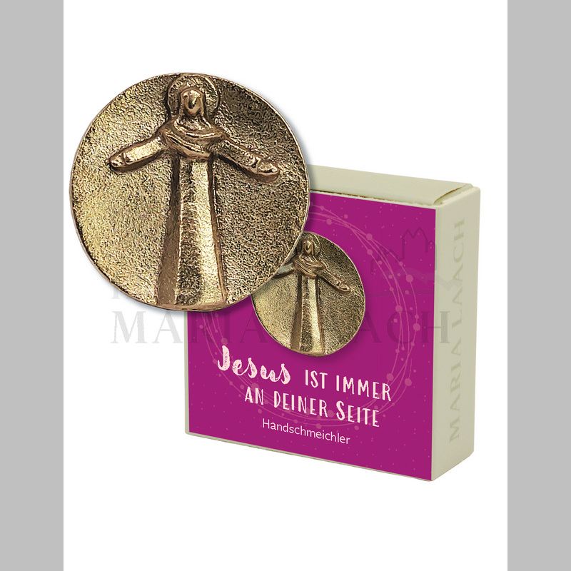 Bronze plaque &quot;Jesus is always by your side&quot;