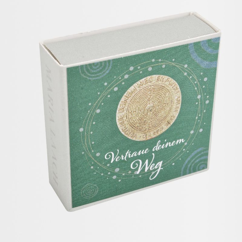 &quot;Trust your path&quot; worry stone made of silver bronze