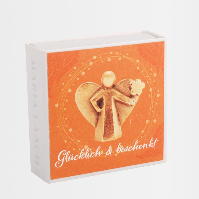 Bronze angel &quot;Happy and blessed&quot;