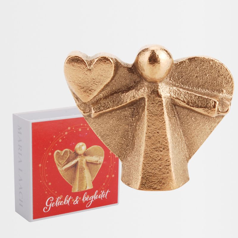 Bronze angel &quot;Loved and accompanied&quot;