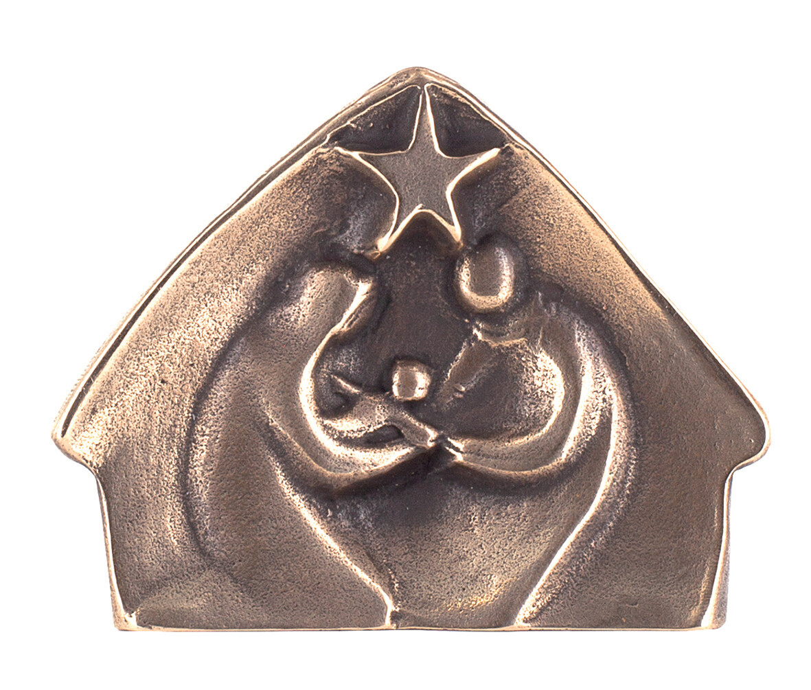 Standing Nativity Bronze Relief   3-5 weeks delivery