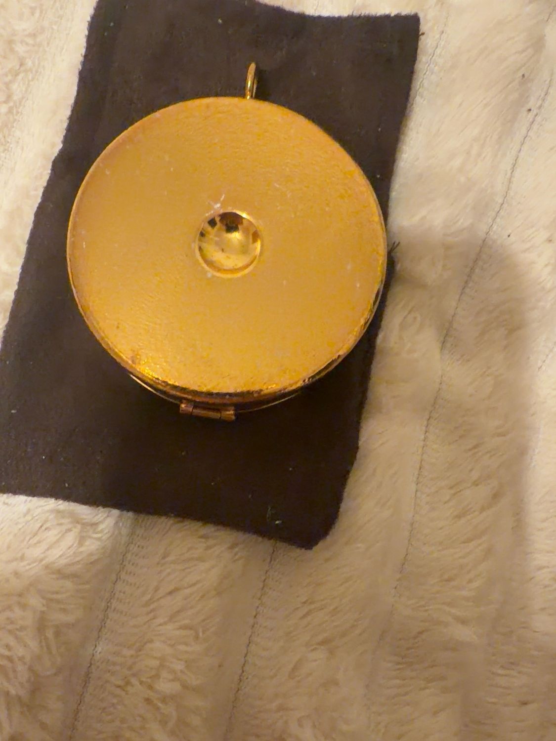 Gold-Tone Brass Pyx with IHS Medallion
