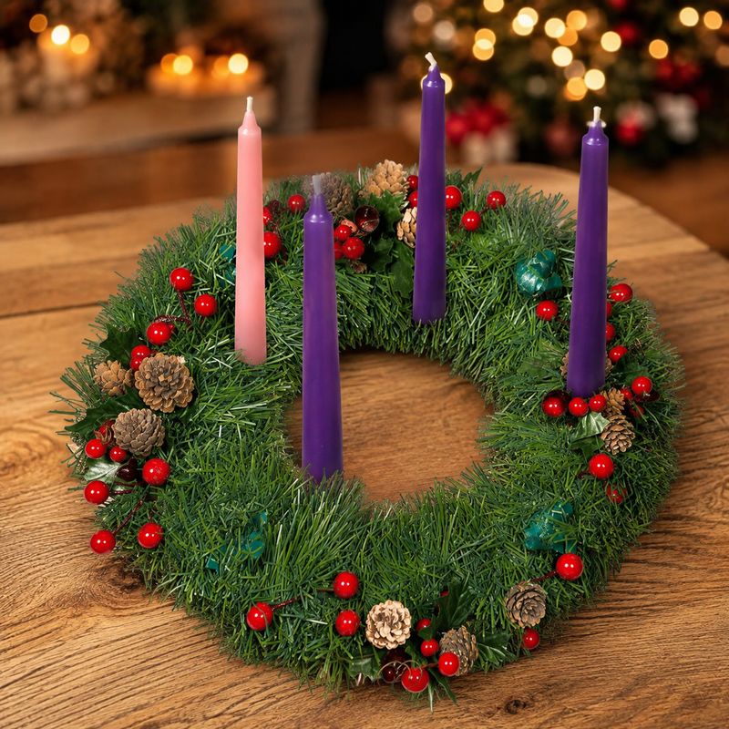 Handmade Advent Wreath &amp; Christmas Centerpiece